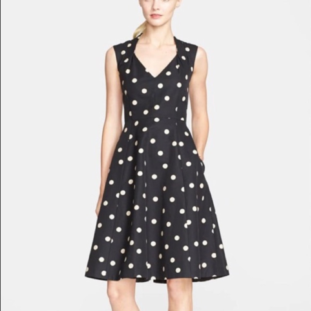Kate Spade deco dot fit & flare dress size 00